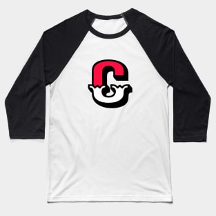 Monogram C - Alphabet Scrapbooking Red/White Circus Style Baseball T-Shirt